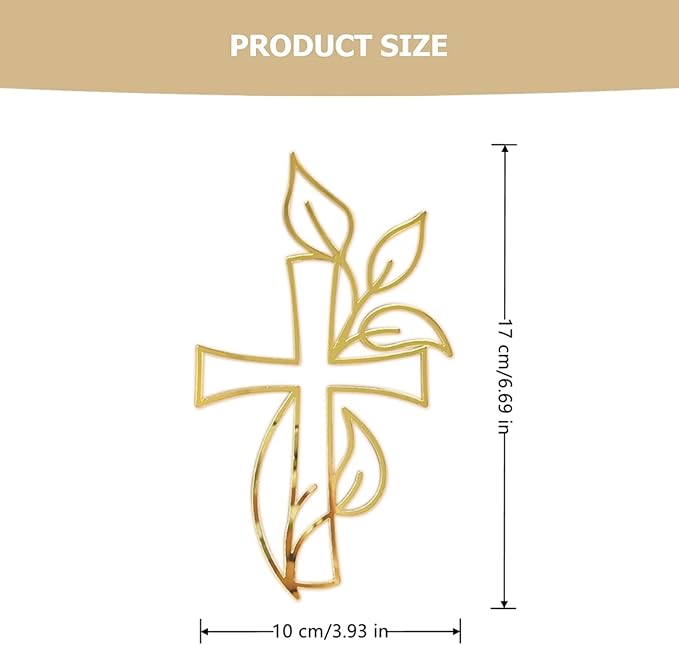 3 Pcs Baptism Cake Topper Personalized God Bless Cake Topper with Cross Glitter for Party Decoration Supplies(Gold)