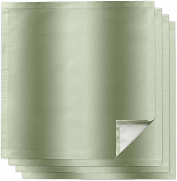 Sage Green Omble Cloth Napkins Set of 4 Reusable Dinner Napkins, Modern Abstract Art Cocktail Napkin, Farmhouse Gradient Washable Table Napkins for Wedding/Holiday Party/Baby Shower 20"x20"