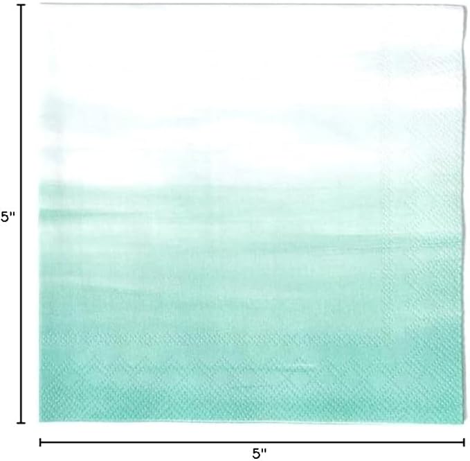 ForYourParty Ombre Patterned Party Napkins (Robin's Egg Blue) Pack of 20