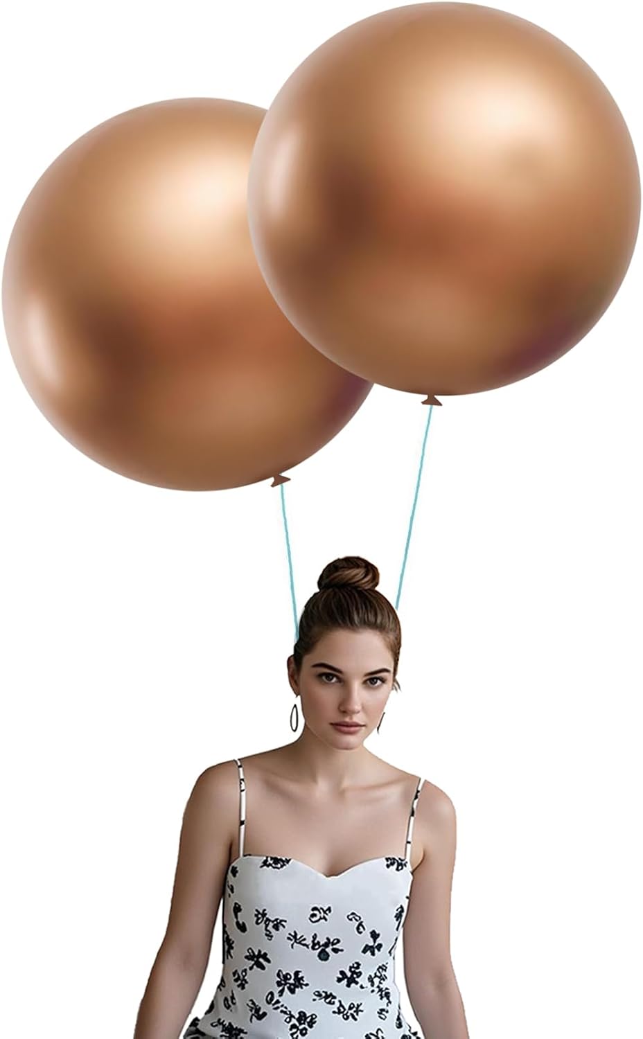 15Pcs 24 Inch Balloons Gold Giant Round Balloons Large Balloon for Festival, Christmas, Birthday Party Decorations