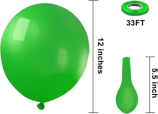 KBZVNAF Green Balloons Latex Party Balloons - 50 Pack 12 inch Helium Matte Light Green Balloons for Birthday Wedding Baby Shower Summer Jungle Theme Party Decorations