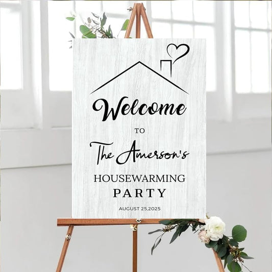 Personalized Housewarming Party Welcome Sign, New Home New Beginning New Memories, Welcome To Housewarming Party, Housewarming Décor, New House Party Sign, Housewarming Party Sign#3