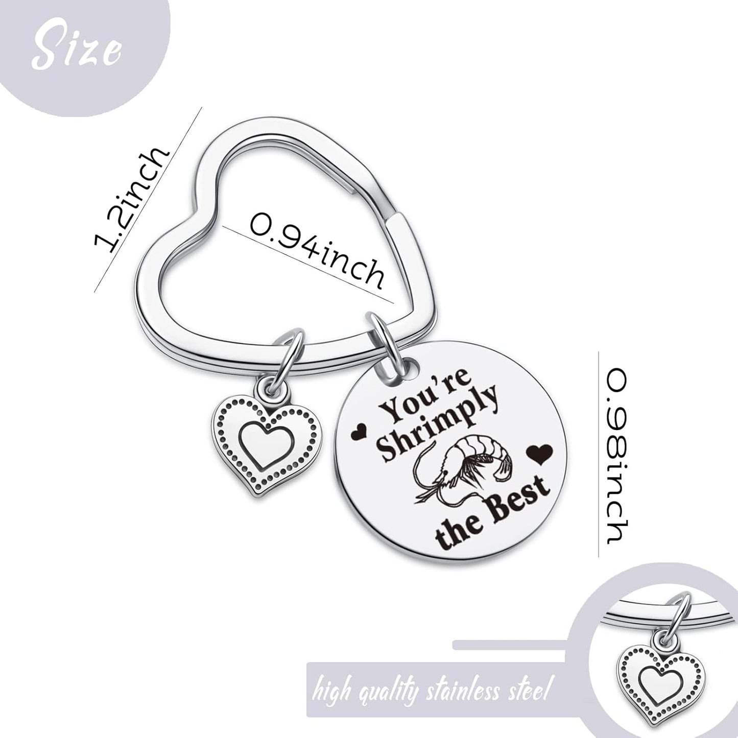 7RVZM Shrimp Keychain Shrimp Themed Gift Shrimp Inspired Jewelry For Shrimp Lover Gift Cousin Keychain
