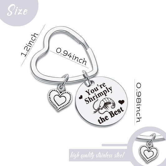 7RVZM Shrimp Keychain Shrimp Themed Gift Shrimp Inspired Jewelry For Shrimp Lover Gift Cousin Keychain