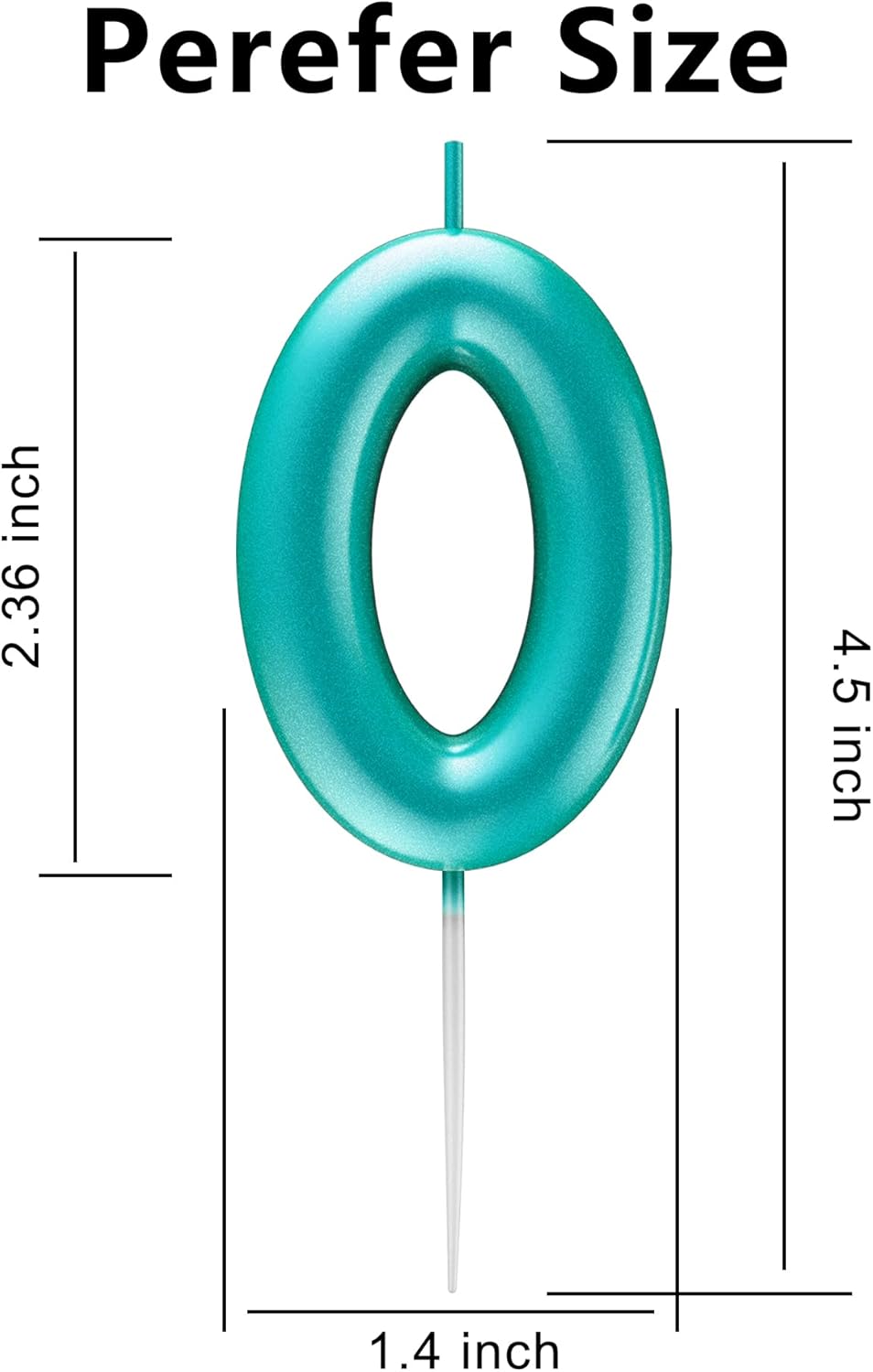Blue Number 0 Candle Happy Birthday 3D Number Candles for Birthday Cake Party Decoration Wedding Anniversary Celebration Supplies