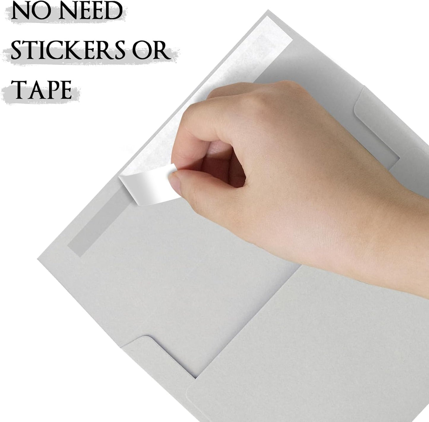 AZAZA 50 Pack 5x7 Envelopes - A7 (5.25x7.25in), Gray, Self-Seal, Perfect for Invitations, Weddings, Baby Showers