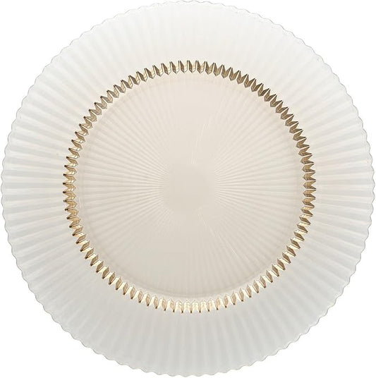 Fortessa Archie Glass, 10.6 Inch Dinner Plate (Set of 4), Ginger Gold