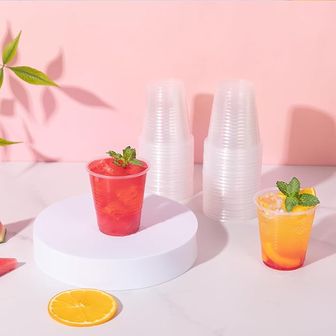 JOLLY CHEF 𝟏𝟐𝟎𝟎 𝐏𝐚𝐜𝐤 3 oz Clear Plastic Cups, Disposable Mouthwash Cups for Any Occasion, Small Bathroom Cold Party Drinking Tumblers for Tasting, Drinking and Party