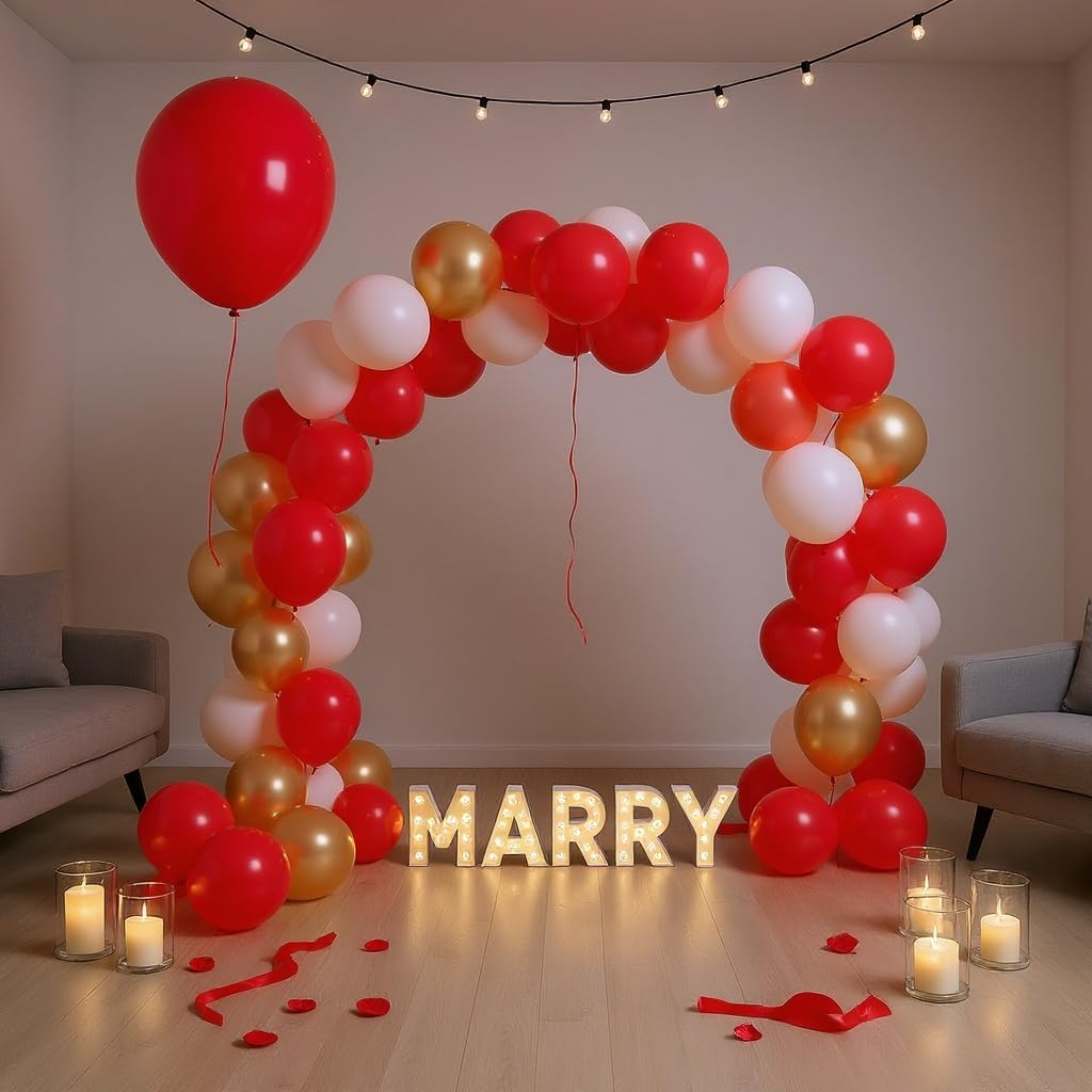 50 Pack 12 Inch Red Latex Balloons for Party Decorations, Thick Premium Balloons for Birthday, Valentine’s, Proposal, Holiday, Photo Backdrop, Arch & Garland, Air or Helium