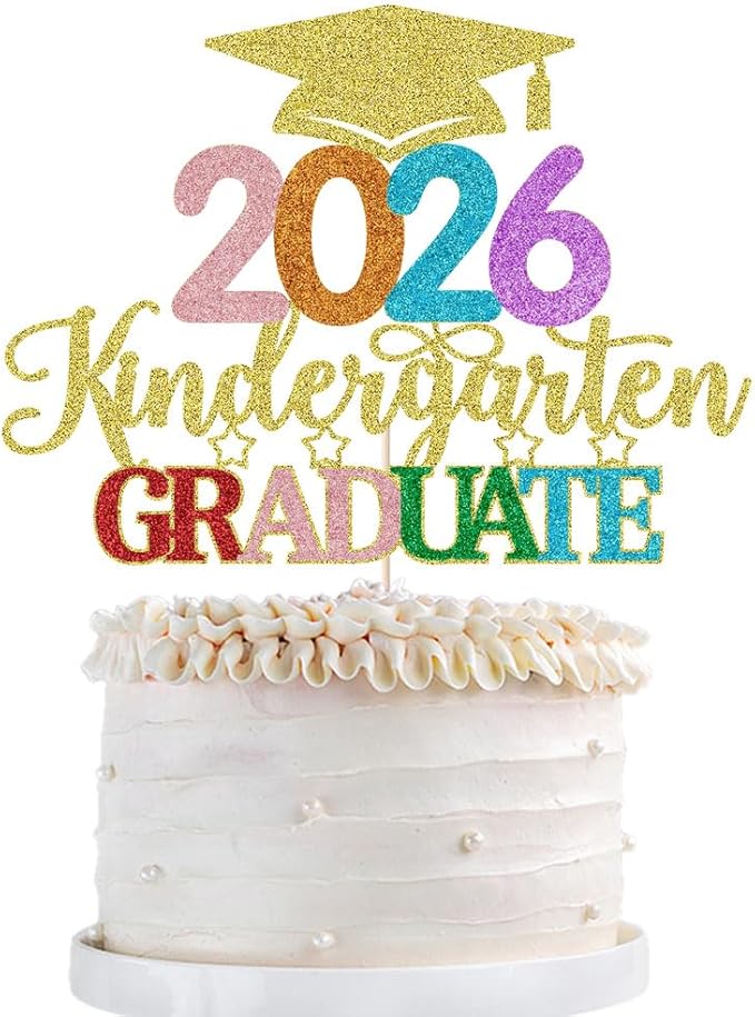 Kindergarten Grad Cake Topper,2026 Graduation Cake Topper,Peace Out Kindergarten Next Stop 1st Grade cake Decorations,2026Kindergarten Graduation Party Decorations Supplies