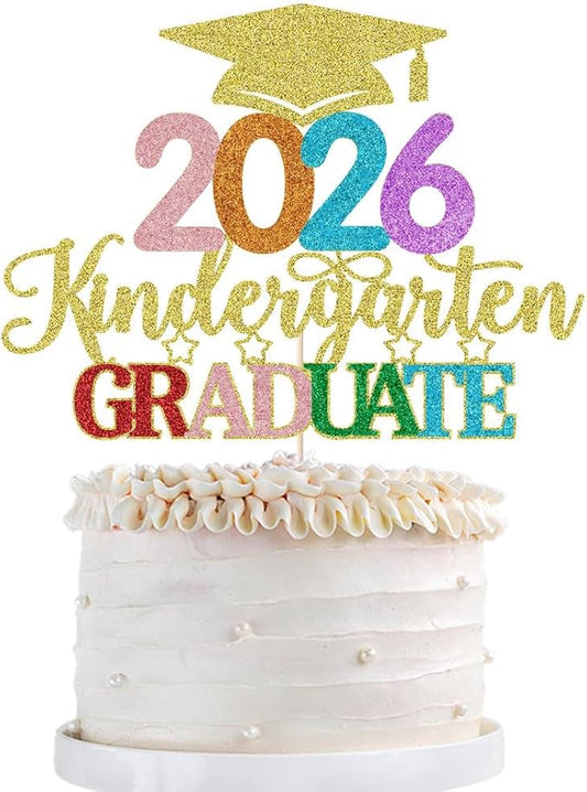 Kindergarten Grad Cake Topper,2026 Graduation Cake Topper,Peace Out Kindergarten Next Stop 1st Grade cake Decorations,2026Kindergarten Graduation Party Decorations Supplies