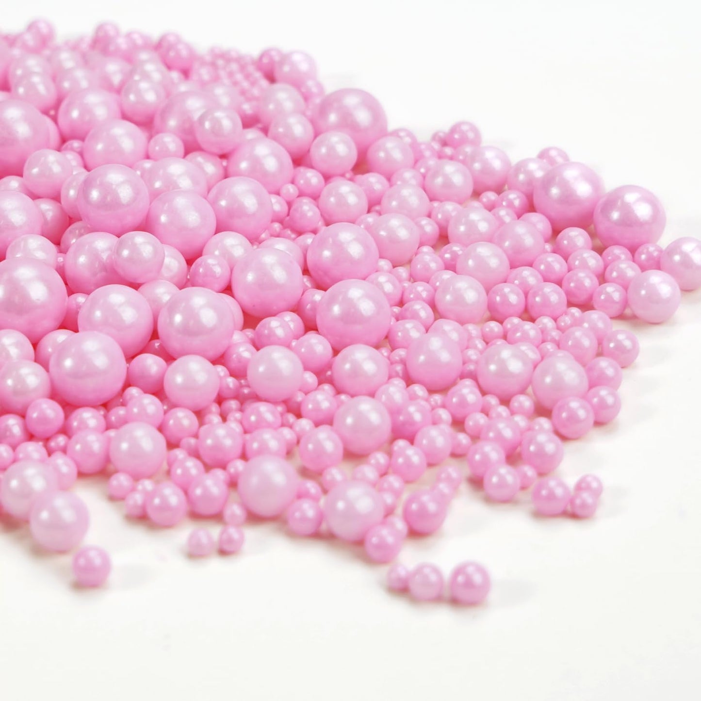 Dazzjoy Edible Pink Pearl Sprinkles, Pearl Sugar Sprinkles130g/4.58oz, Cupcake Toppers Cake Decorations, Easter Wedding Party Valentines Halloween Christmas Supplies