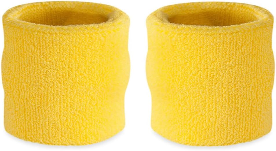 Suddora Wrist Sweatbands, Absorbent and Breathable Thick Cotton Bands for Working Out, Gymnastics, Basketball, Tennis, and Football, Multiuse Wristbands for Costumes and Cosplay