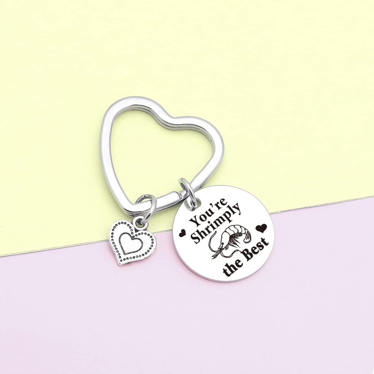 7RVZM Shrimp Keychain Shrimp Themed Gift Shrimp Inspired Jewelry For Shrimp Lover Gift Cousin Keychain