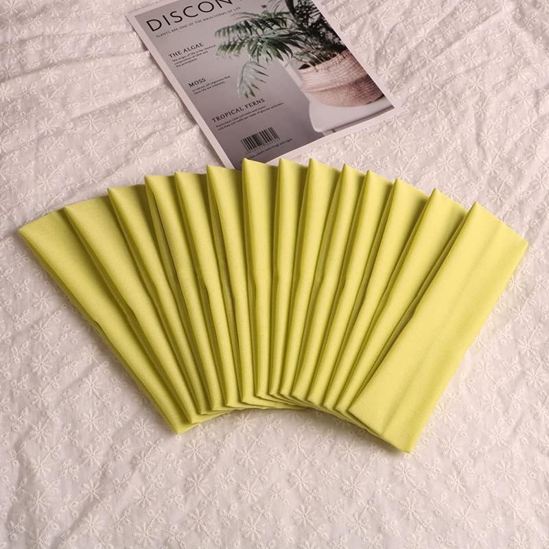 Sport Yoga Headbands,Pack of 14,Fashion Soft Elastic Polyester Sweatband Yoga Stretchy Headband for Women Man Girl