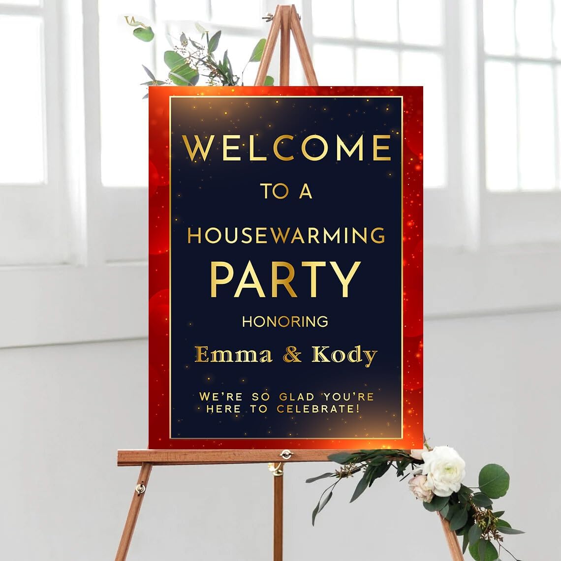 Housewarming Sign, Welcome To Housewarming Party, 12" x 18", 24" x 18", 24" x 36"