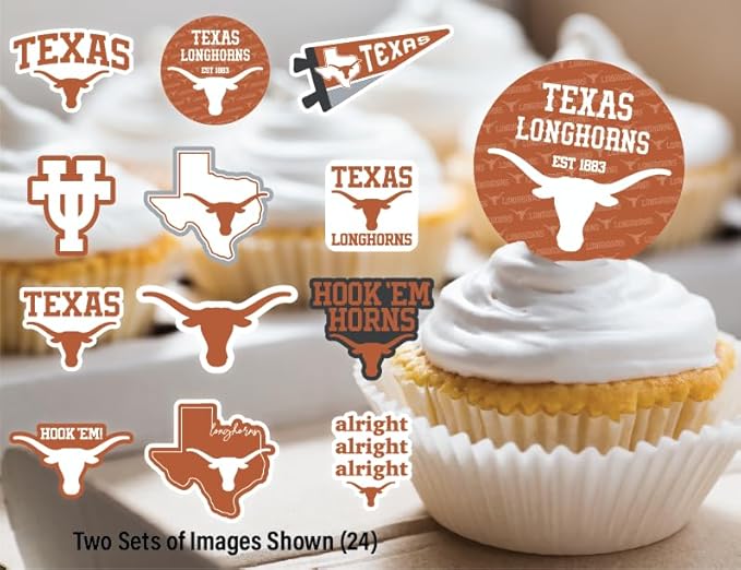 University of Texas Party Supplies for Football, Birthday Gift, Graduation Party Banner and Cake Toppers (42 Pieces) (Texas Longhorns)