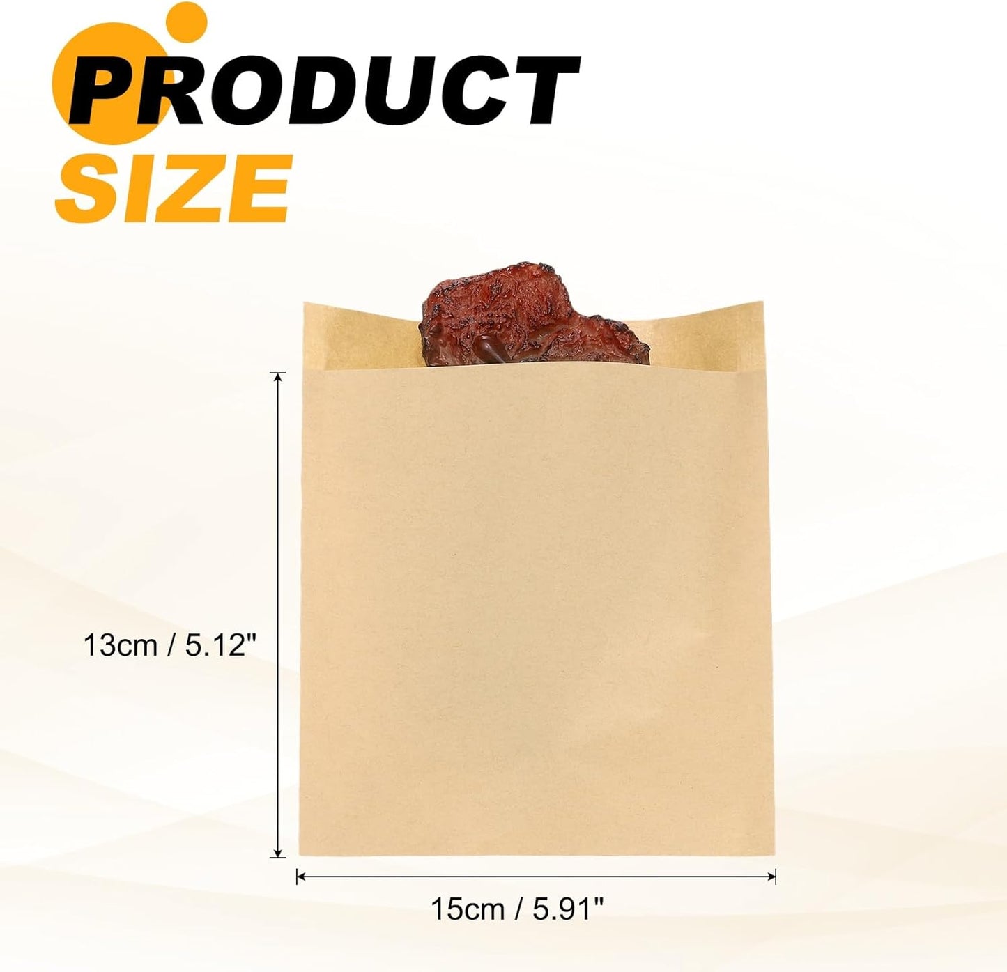 PATIKIL 5.12x5.91 Inch Paper Sandwich Bags, 100 Pcs Pastry Bag Small Pastry Bags Cookie Sleeves Food Packaging for Bakery Treats, Light Brown