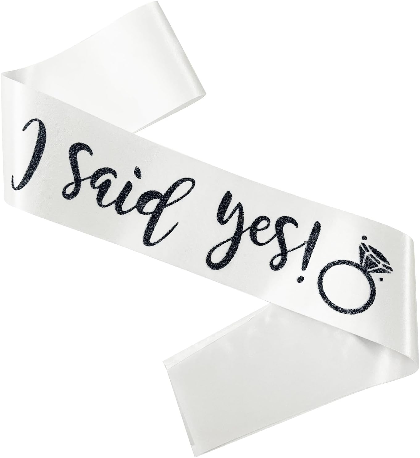 I Said Yes Sash,Future Mrs Sash Engagement Party SashBachelorette Party Sashes, Bridal Shower Sash for Bride to Be,Black