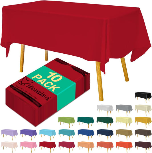 Plastic Tablecloths 5 Pack 10 Pack Rectangle
