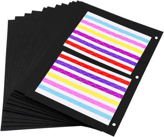 ThxMadam Scrapbooking Black Paper 21x15CM,20 Sheets Extra Refill Pages Photo Book Blank Paper for Scrapbook Photo Album Guest Book Memory Notebook 8.66" x 7.08" (22x18CM) for Album Small
