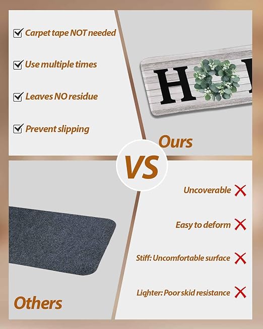 Stair Treads Non Slip Carpet,Home Green Eucalyptus Wreath Indoor Step Treads for Wooden Steps,Farm Vintage Wood Board Reusable Adhesive Stair Runner for Elders Dogs,4 Pack 8"x30"