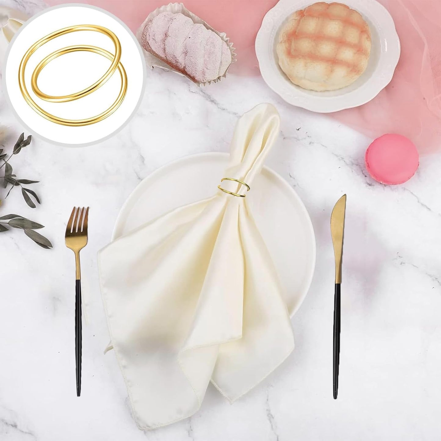 Gold Napkin Rings - 36 PCS Metal Spiral Napkin Rings(Spiral) Napkin Holders Buckles for Family Dinner, Wedding, Party,Table Decorations
