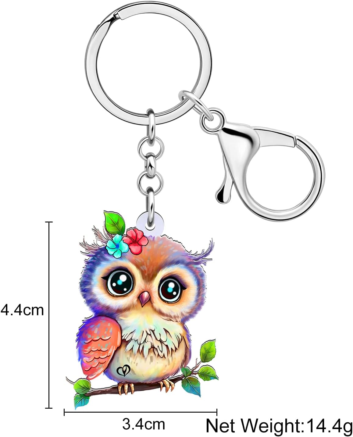 Anime Owl Keychain Acrylic Handbag Car Key Chain Rings Bird Owl Pirate Gifts for Women Girls Halloween Charms