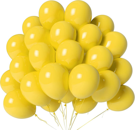 Yellow Balloons 100 Pack 12 Inch Yellow Latex Balloons for Baby Shower Gender Reveal Engagement Graduation Birthday Party Decorations