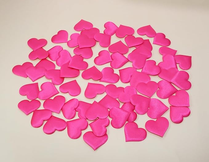 ONLYKXY 200Pcs 3.5cm Big Sponge Confetti Decor Glitter Flower Heart Shape Petals Table Decoration for Wedding Party Valentine's Day Scatter Ponge Petal Confetti (Rose Red)