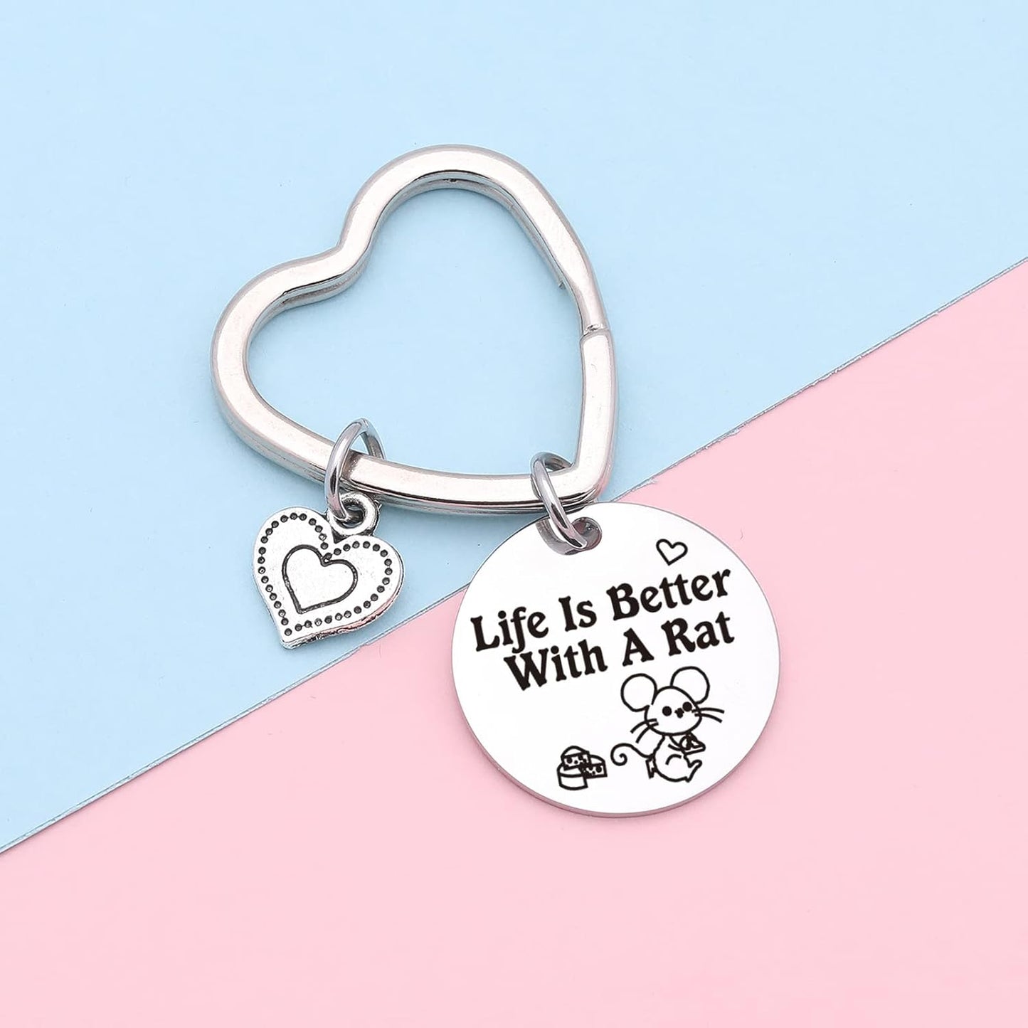7RVZM Rat Gifts For Rat Lovers Keychain Rat Themed Gift Rat Owner Gift Animal Lover Keychain
