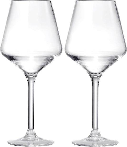 Floating Wine Glasses for Pool (18 Oz | Set of 2) - That Float | Shatterproof Poolside | Beach Glass | Outdoor Tritan Plastic Wine Glasses with Stem for Patio, Picnic