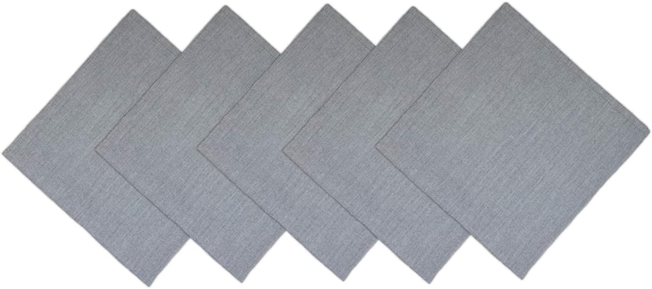 Arkwright Restaurant Cloth Napkins - (Pack of 25) Spun Polyester Dinner Napkin with Hemmed Edges - Ideal for Dinner, Wedding, Party, Banquet, Kitchen, 20 x 20 in, Chambray Grey
