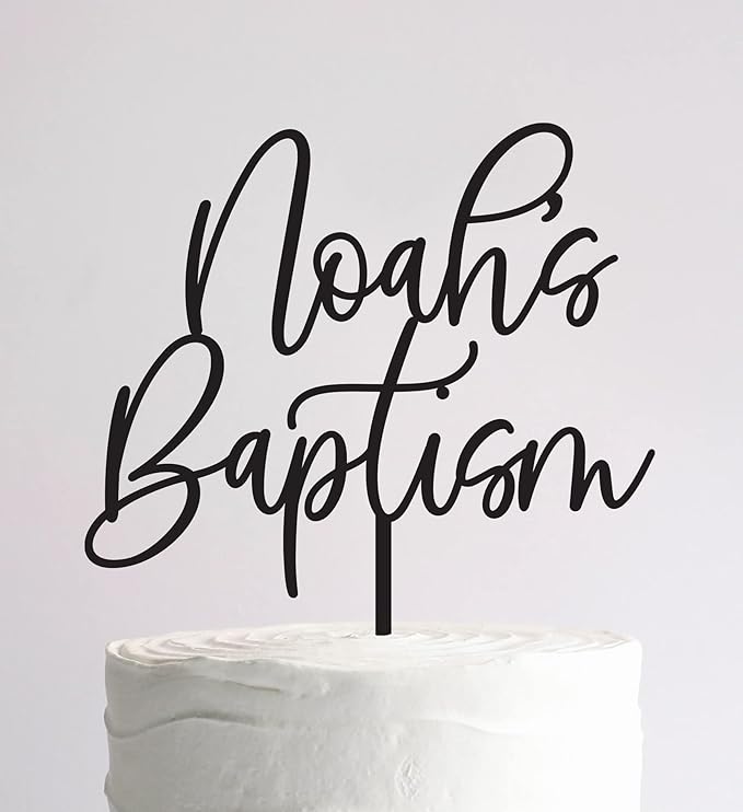 Personalized Custom Script Cake Topper for Birthday and Party, Gold Silver, 6"W x 9"L (Pack of 1)