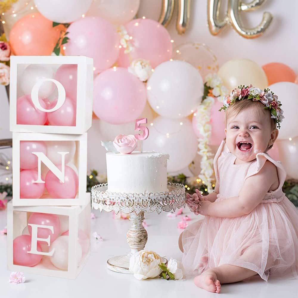 Number Birthday Candles(3 Candle Pink) 3D Diamond Shape 3rd Happy Birthday Cake Topper Decorations for Girl Women Birthday Wedding Anniversary Celebration Theme Party Supplies