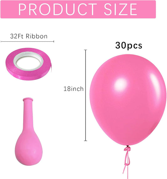 Pink Balloons Light Pink Birthday Decorations 30 Pack 18 inch Round Gender Reveal Ballons for Birthday Wedding Anniversary Baby Shower Gender Reveal Party Decoration