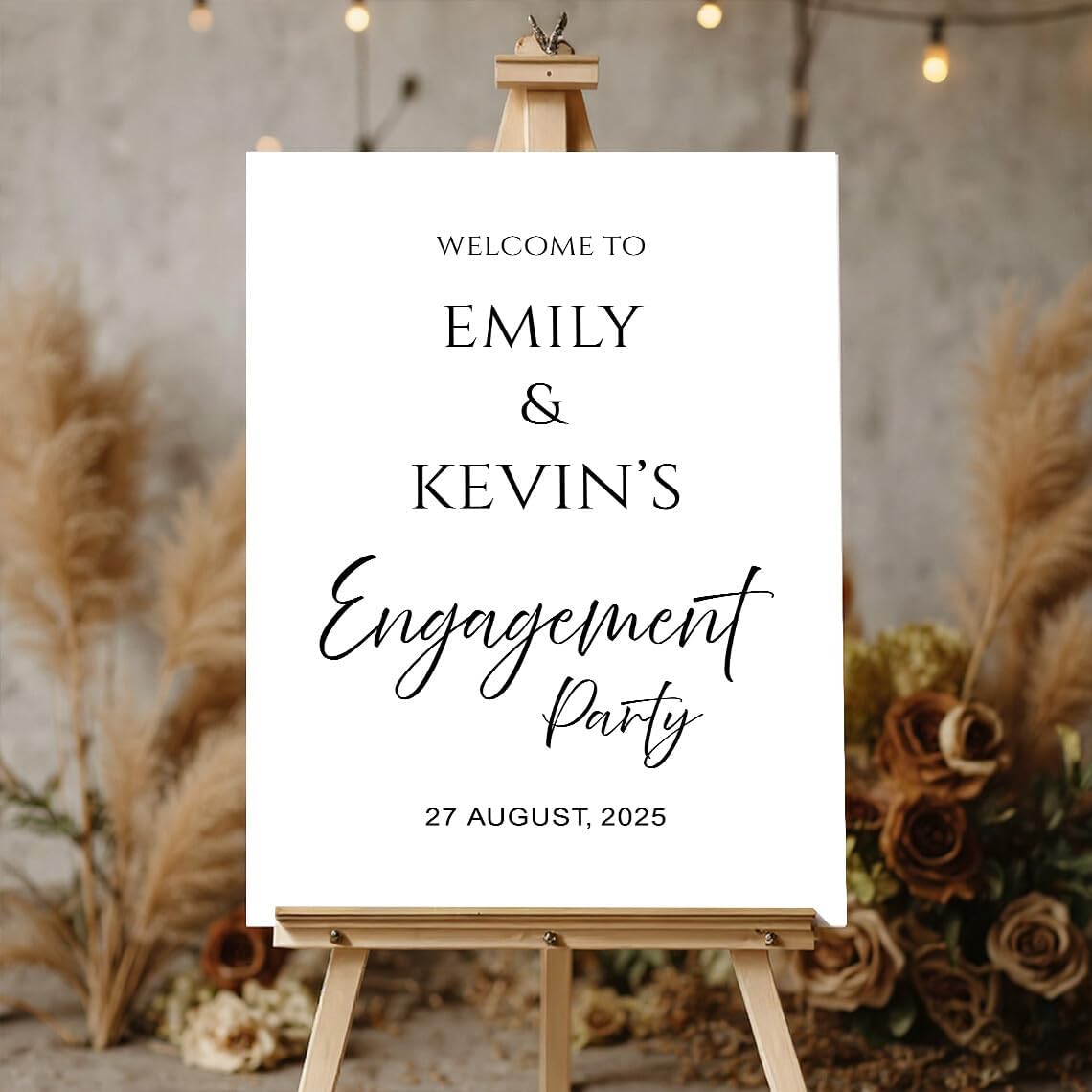 Engagement Party Sign, Engagement Party Welcome Sign, We're Engaged Decorations, Engaged Signs, Personalized Engagement Welcome Poster