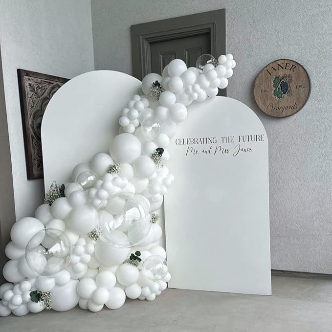 KBZVNAF White Balloons Latex Party Balloons - 50 Pack 12 inch Helium Matte White Balloons for Wedding Graduation Baby Shower Birthday Anniversary Party Decorations