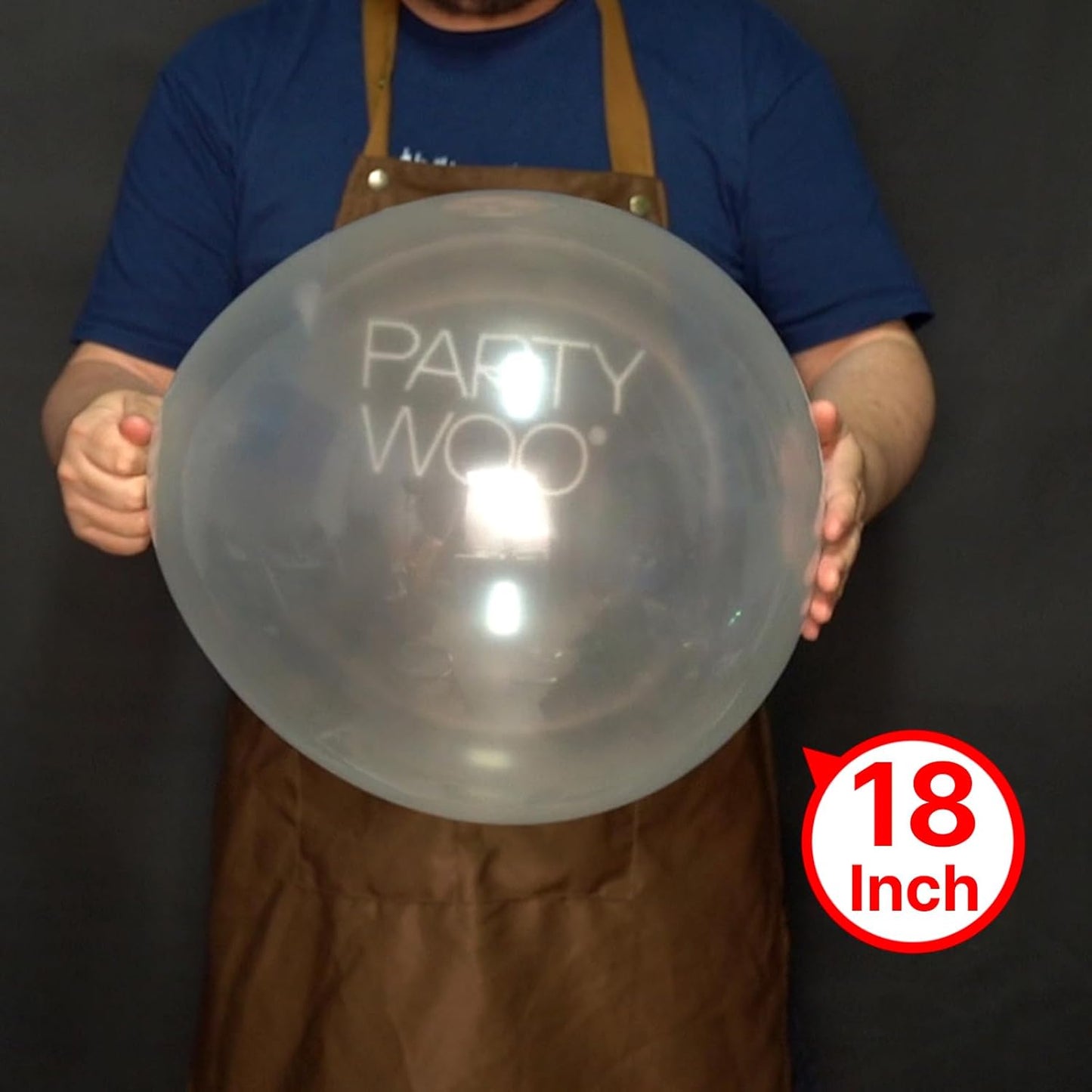 PartyWoo Clear Balloons 20pcs 18 Inch Transparent Latex Helium Balloons for Graduation Wedding Baby Shower Bridal Shower Engagement Gender Reveal Anniversary Birthday Party Decorations Clear-Y2