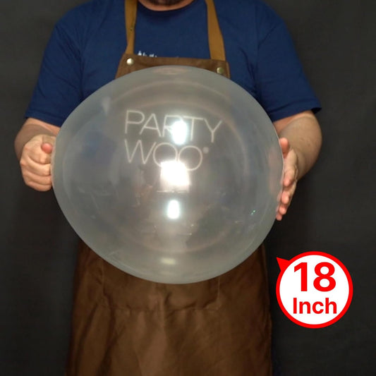 PartyWoo Clear Balloons 20pcs 18 Inch Transparent Latex Helium Balloons for Graduation Wedding Baby Shower Bridal Shower Engagement Gender Reveal Anniversary Birthday Party Decorations Clear-Y2