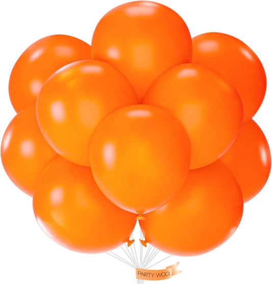 PartyWoo Orange Balloons 20 pcs 18 Inch Large Big Jumbo Giant Fall Tangerine Latex Helium Balloons for Thanksgiving Halloween Wedding Baby Shower Birthday Graduation Party Decorations Orange-Y9