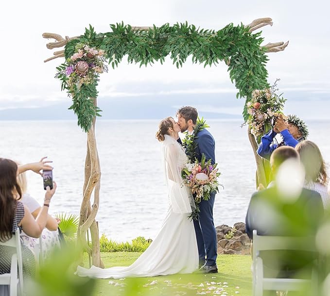 RECUTMS Artificial Willow Leaves Vine Twigs 2Pcs 6Ft Fake Hanging Plant Silk Willows Leaf Ivy Garland Faux Italian Ruscus Greenery Indoor Outdoor Wedding Arch Jungle Beach Birthday Party Garden Decor