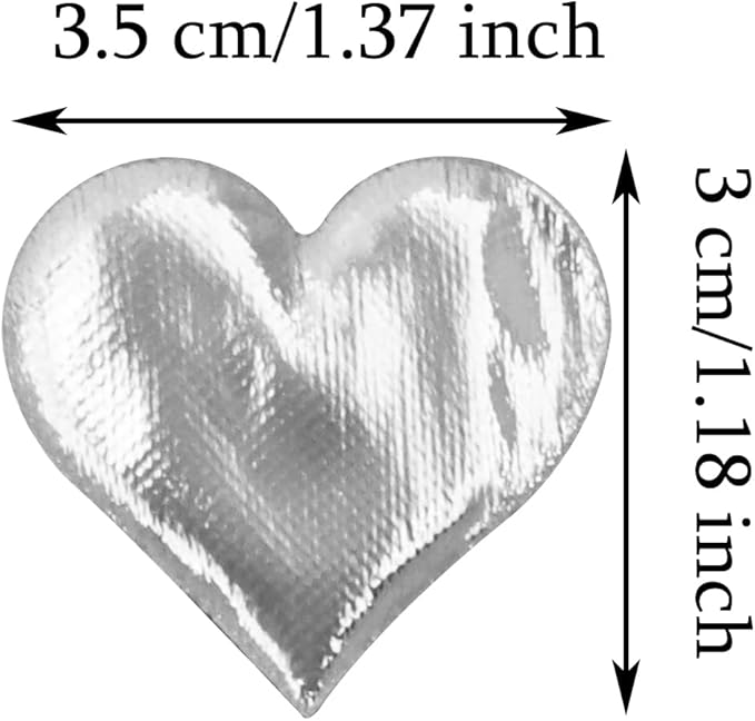 ONLYKXY 200Pcs 3.5cm Big Sponge Confetti Decor Glitter Flower Heart Shape Petals Table Decoration for Wedding Party Valentine's Day Scatter Ponge Petal Confetti (Silver)