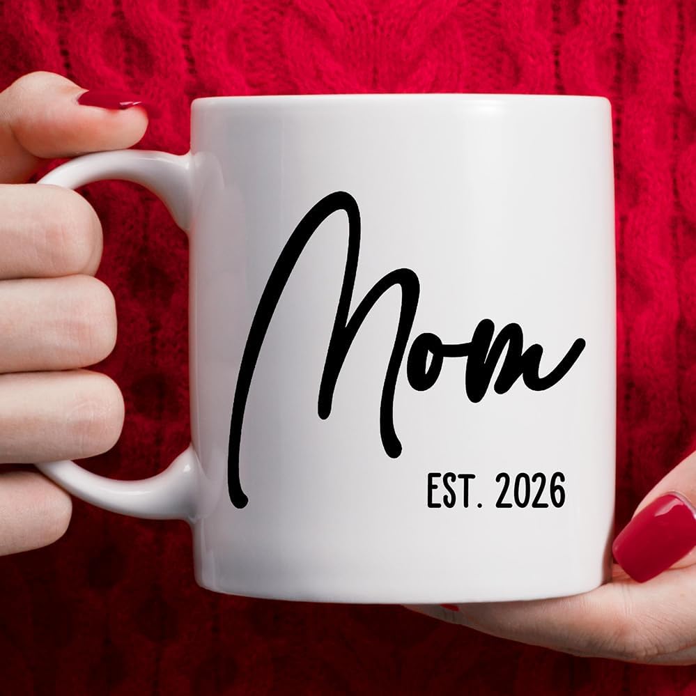Breezy Valley New Parents Gifts for Couples, Mom Dad Coffee Mugs Est 2026 Cup - First Time Expecting Parents Mom Dad to Be Gifts, Pregnancy Announcement, Baby Shower Gender Reveal Gift for Mommy to Be