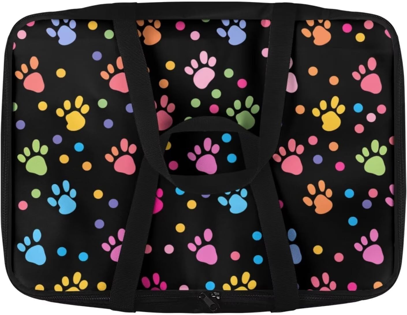 Colorful Dog Paw Prints Insulated Casserole Carriers for Hot or Cold Food Casserole Dish Carrying Case with Heat Resistant Lining Reusable Food Carrier for Beach Parties Picnic