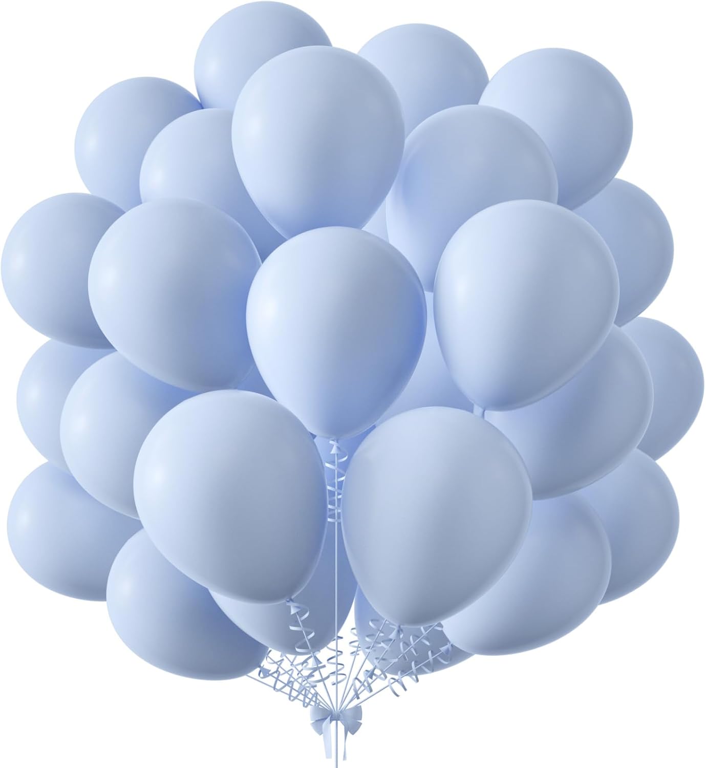 KALOR 10 Inch Pastel Blue Balloons, 100 Pcs Latex Helium Macaron Balloons for Kid's Birthday Party Baby Shower Wedding Graduation Graduation Party Decorations