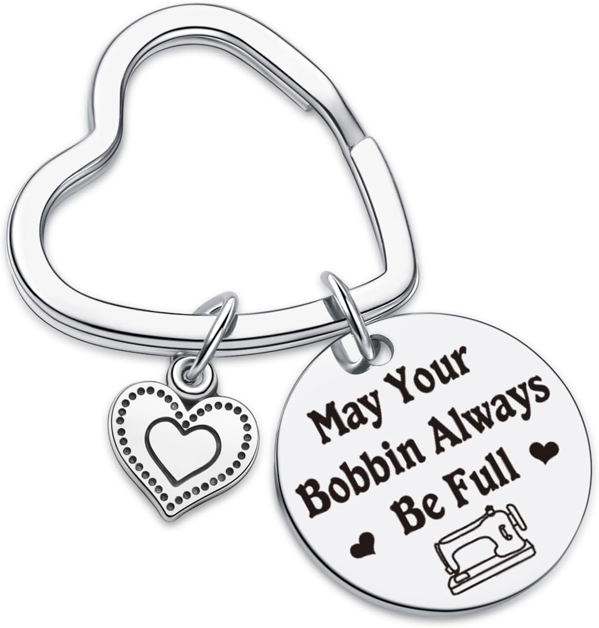 7RVZM Quilting Lover Gifts Seamstress Keychain Sewing Enthusiast Gifts Tailors Keychain