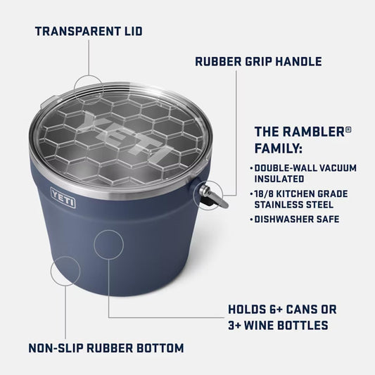 YETI Beverage/Ice Bucket, Holds 6 Longnecks or 3 Bottles of Wine
