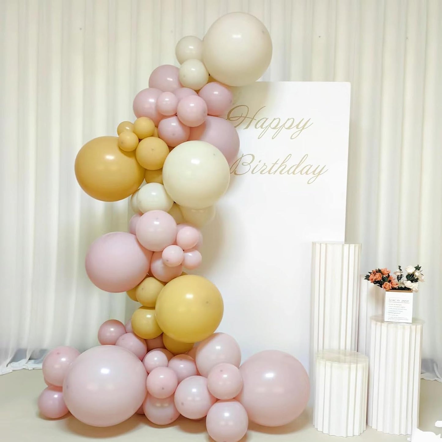 Dusty Pink Balloons - Different Sizes 18, 12, 10, 5 Inches - Pink Balloon Garland Arch for Birthday, Baby Shower, Wedding, Graduation Parties