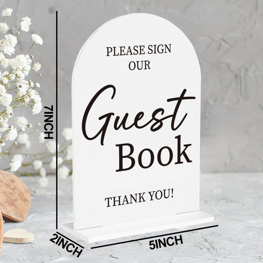 Wedding Guest Book Sign, Photo Guest Book Sign Desk Decor, Wedding Engagement Bridal Shower Reception Party Table Desk Acrylic Decor